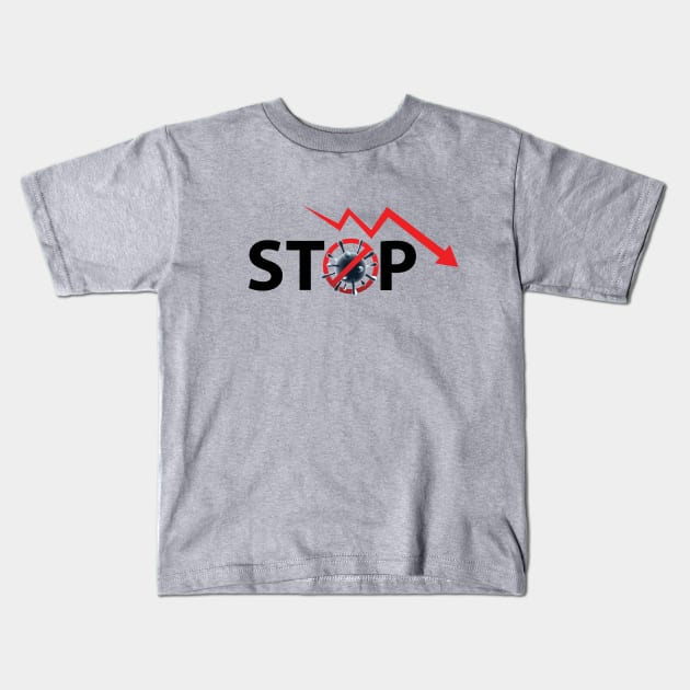 Stop Covid Kids T-Shirt by CandD